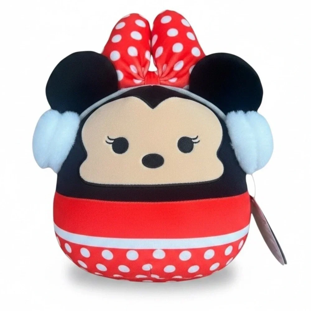 Squishmallows Disney Holiday Minnie Mouse Child Ultra Soft‎ Plush Red & White 8